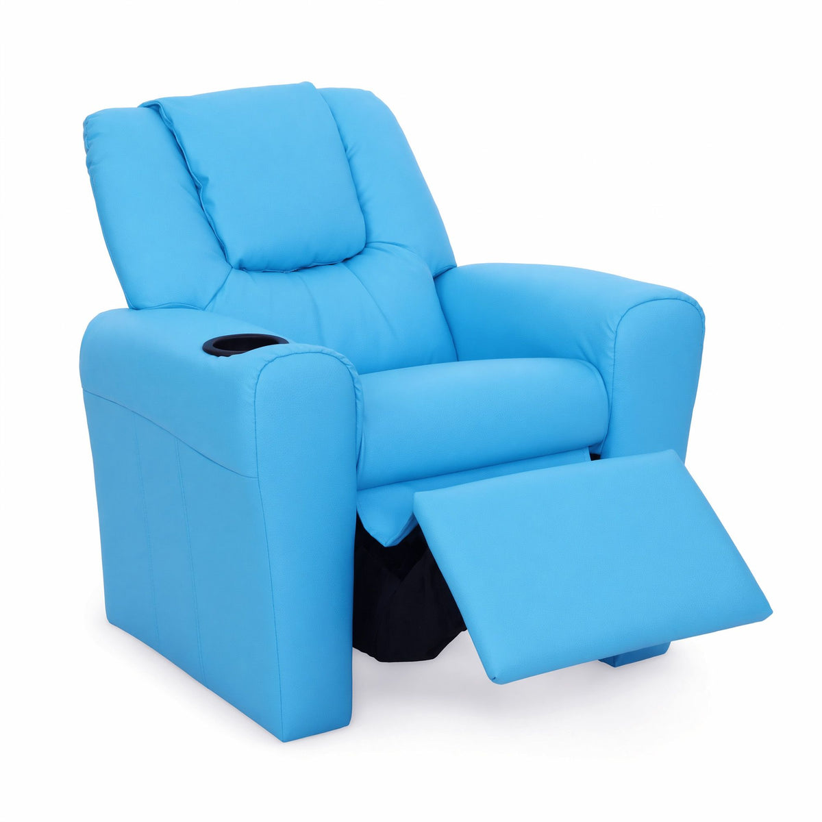 Keezi Kids Recliner Chair PU Leather Sofa Lounge Couch Children Armchair Blue-Recliner Chairs-PEROZ Accessories