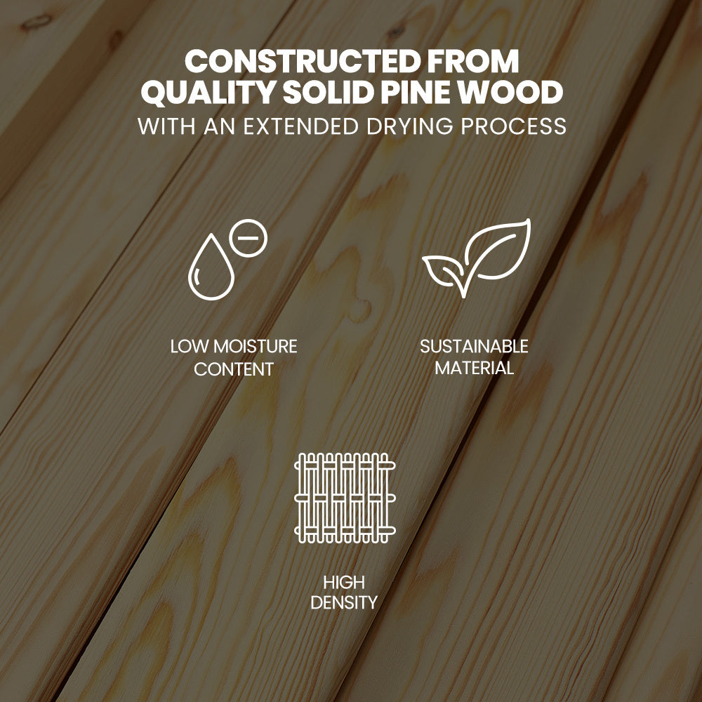 KINGSTON SLUMBER Wooden Kids Single Loft Bed Frame with Pull Out Desk, Storage Drawers - White-Furniture > Bedroom > Beds & Bed Frames-PEROZ Accessories