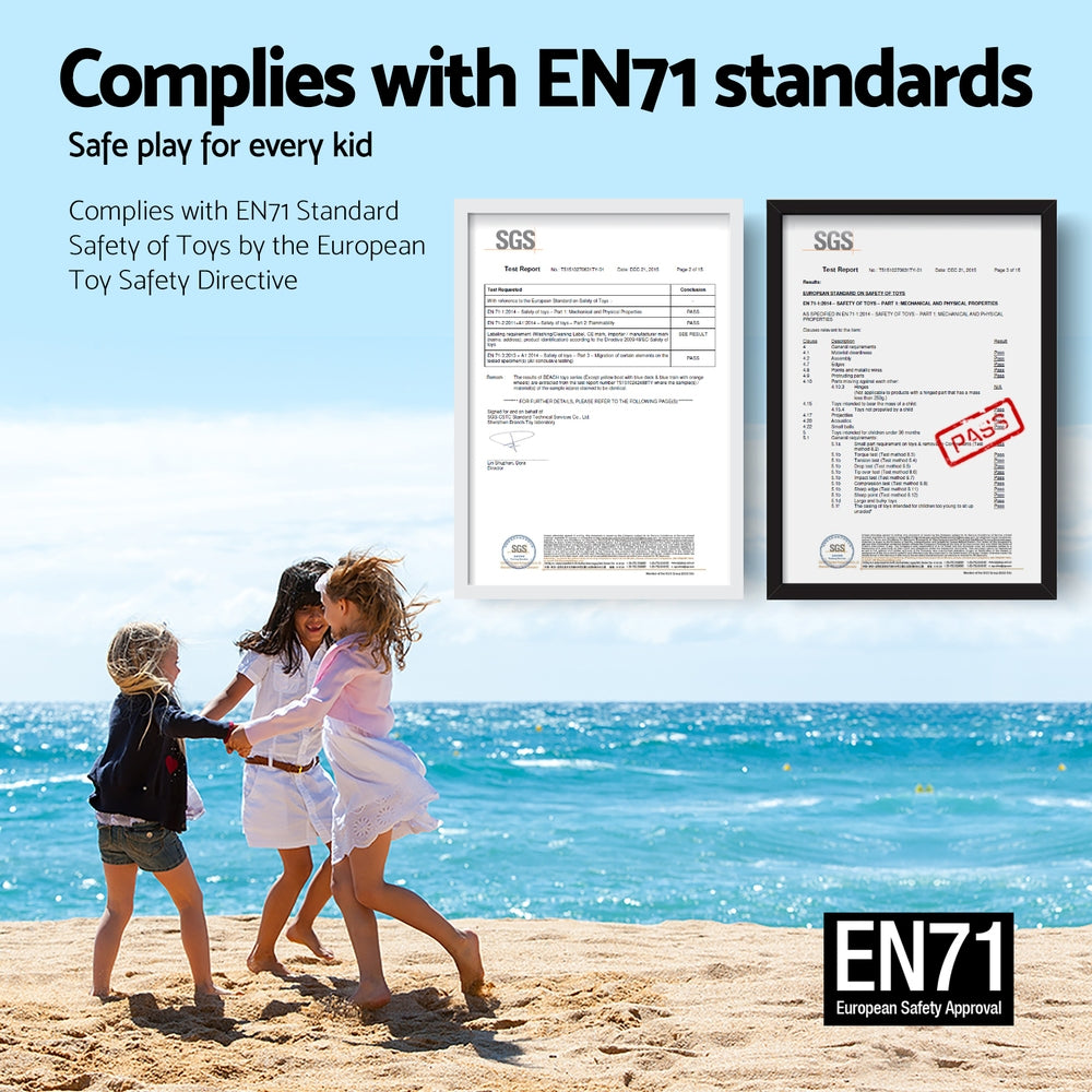 Keezi 5PCS Kids Table and Chairs Set Children Study Desk Furniture Plastic 4 Chairs-Baby & Kids > Kid&