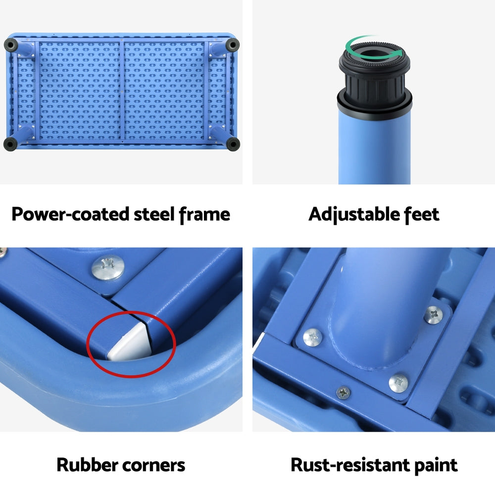 Keezi 5PCS Kids Table and Chairs Set Children Study Desk Furniture Plastic 4 Chairs-Baby & Kids > Kid&