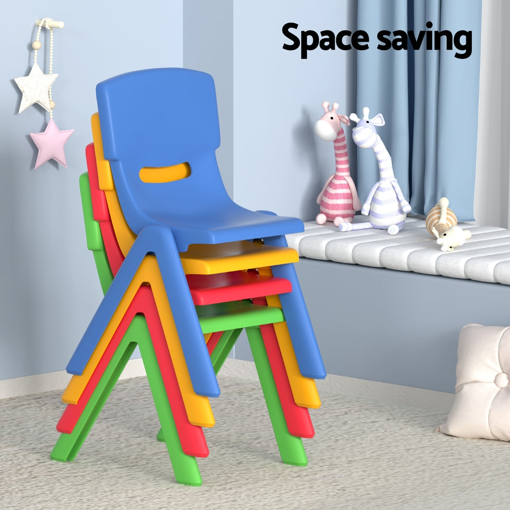 Keezi 5PCS Kids Table and Chairs Set Children Study Desk Furniture Plastic 4 Chairs-Baby & Kids > Kid&