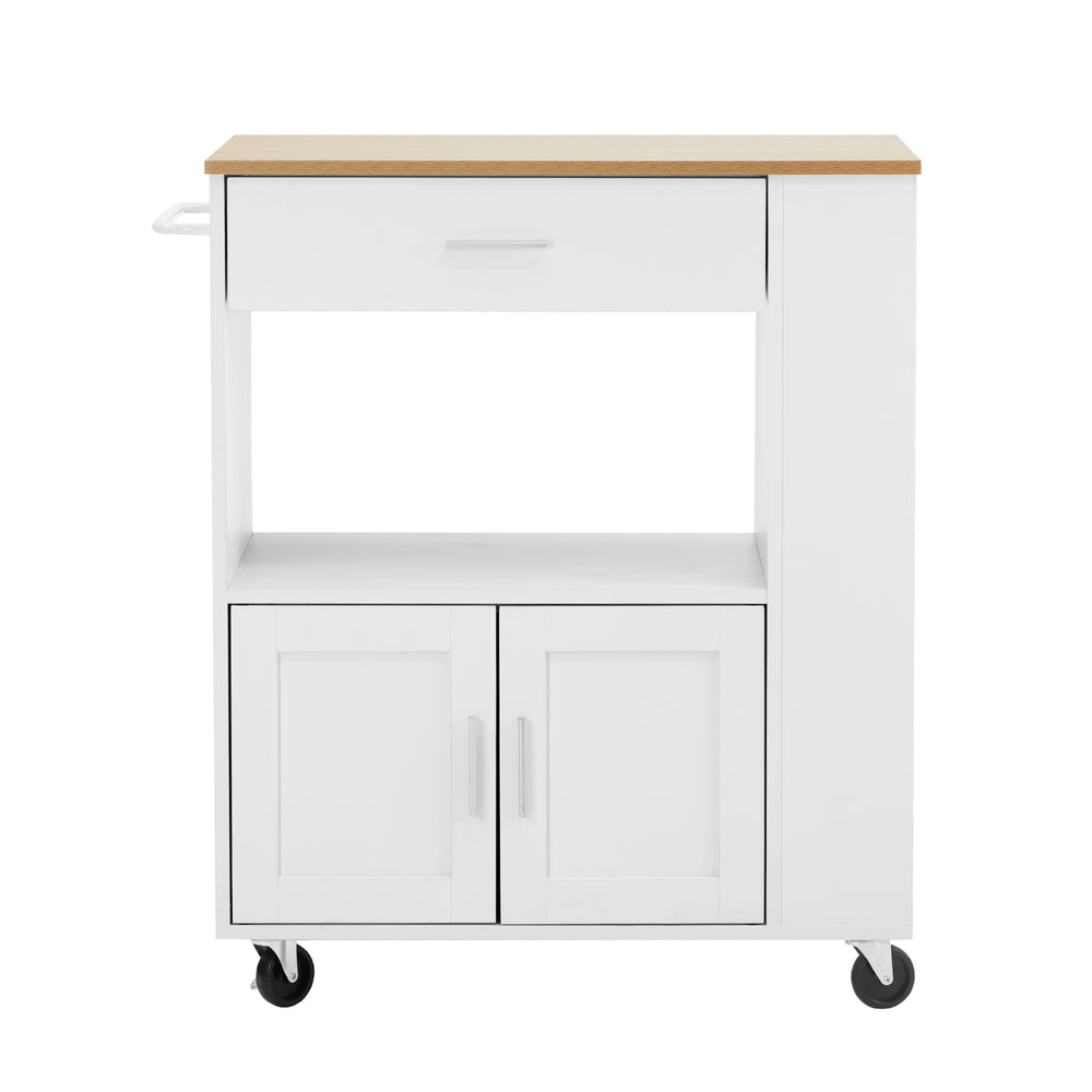 Oikiture Kitchen Island Trolley Rolling Serving Cart-Kitchen Trolley-PEROZ Accessories