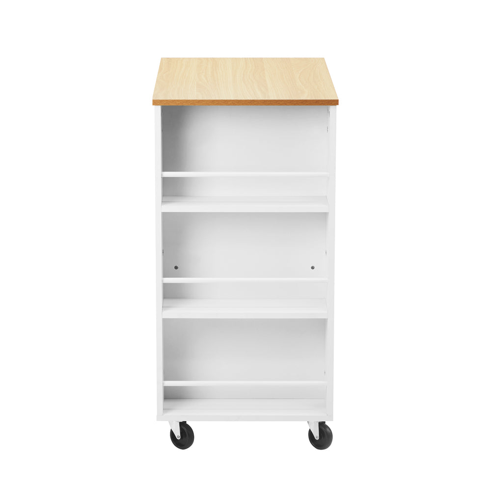 Oikiture Kitchen Island Trolley Rolling Serving Cart-Kitchen Trolley-PEROZ Accessories