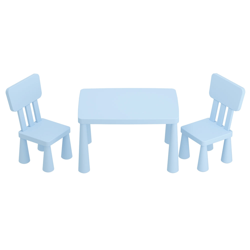 1 Keezi Kids Table and 2 Chairs Set Blue-Baby & Kids > Kid&
