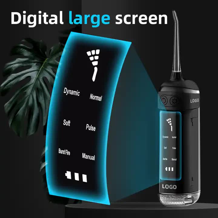 L13 Black Portable Electric Water Flosser - Handheld Teeth Cleaner, USB Rechargeable, Deep Oral Irrigator-Oral Care-PEROZ Accessories