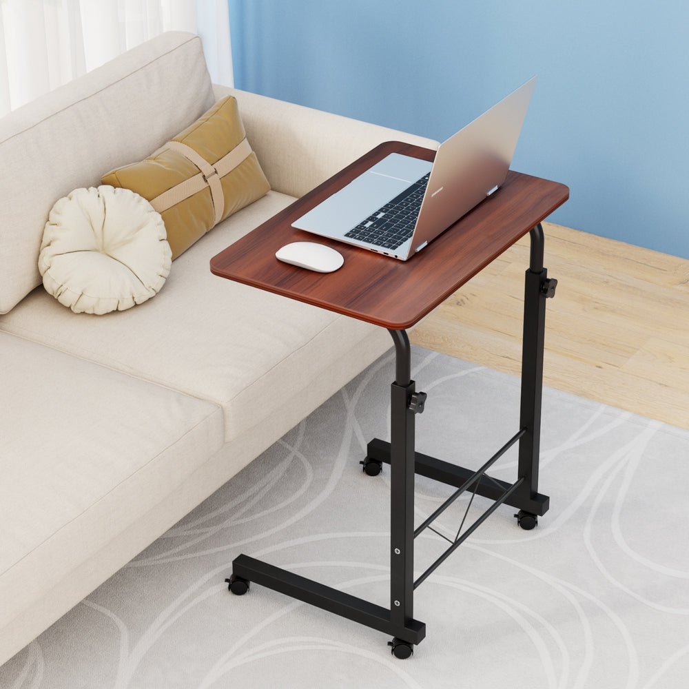 Artiss Laptop Desk Table Adjustable 60CM Dark Wood-Furniture > Office-PEROZ Accessories