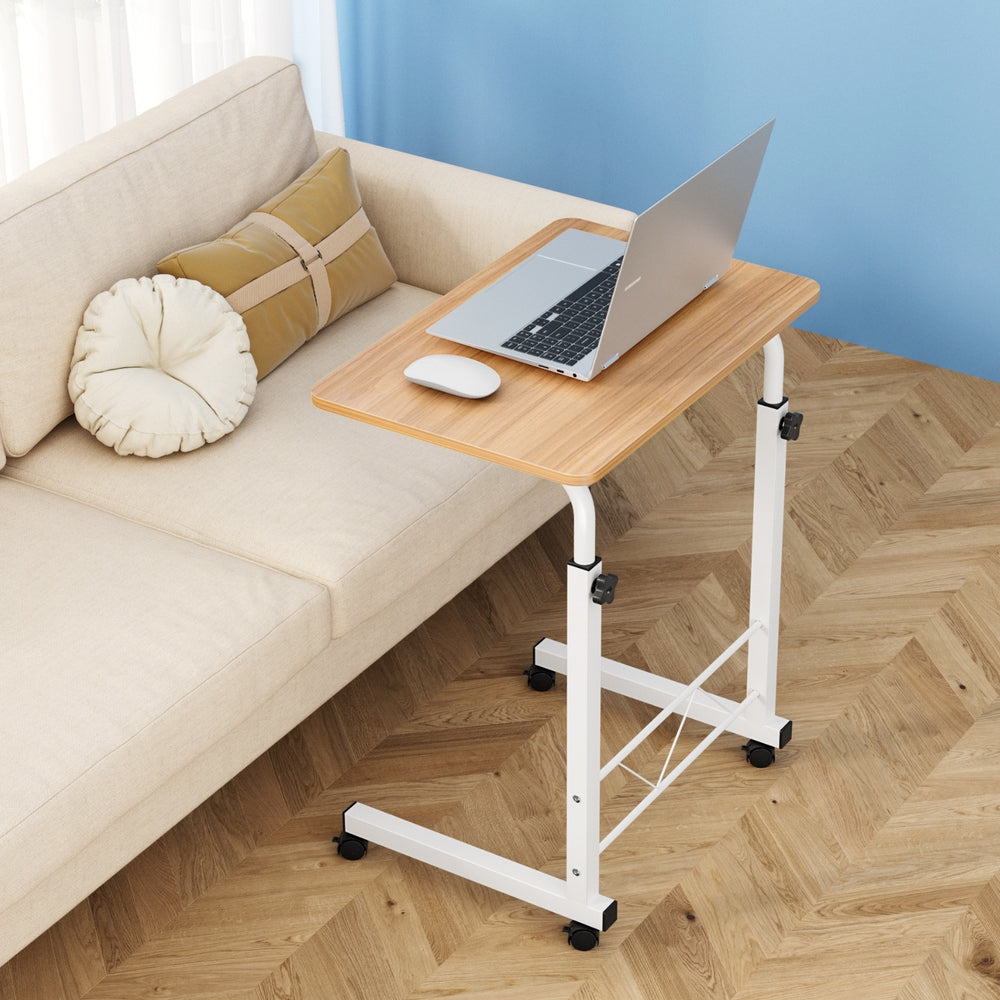 Artiss Laptop Desk Table Adjustable 60CM Light Wood-Furniture > Office-PEROZ Accessories