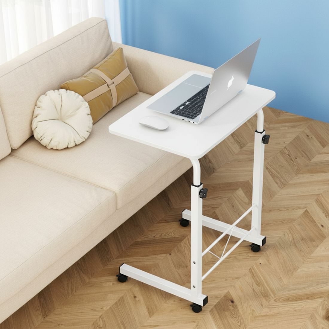 Artiss Laptop Desk Table Adjustable 60CM White-Furniture > Office-PEROZ Accessories