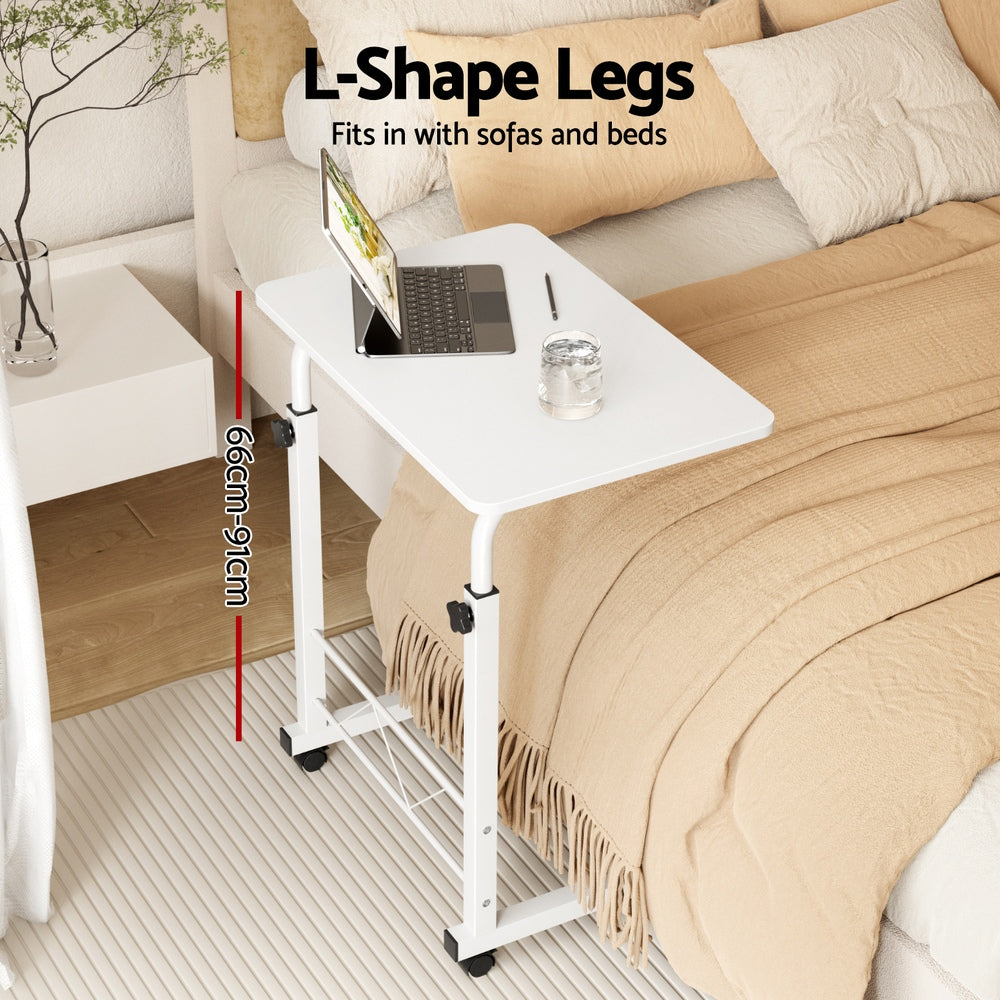 Artiss Laptop Desk Table Adjustable 60CM White-Furniture > Office-PEROZ Accessories