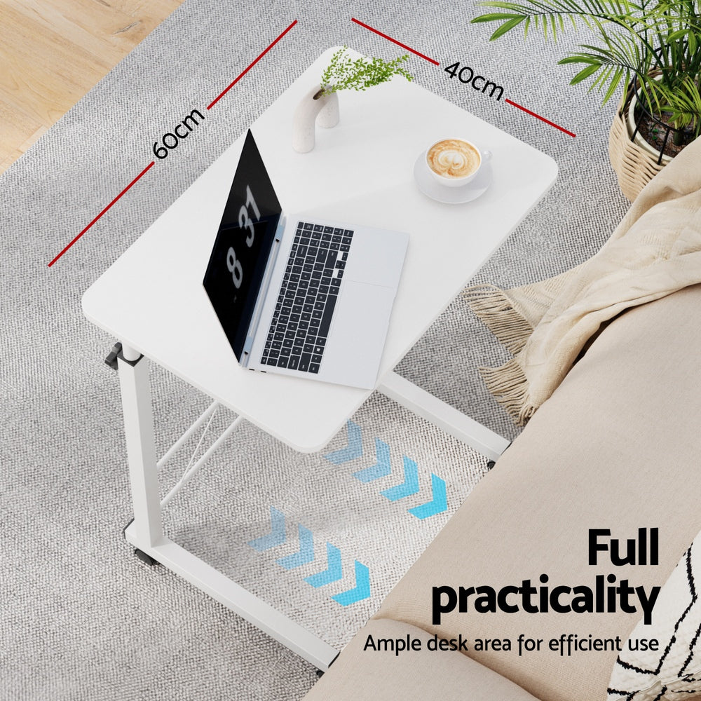 Artiss Laptop Desk Table Adjustable 60CM White-Furniture > Office-PEROZ Accessories