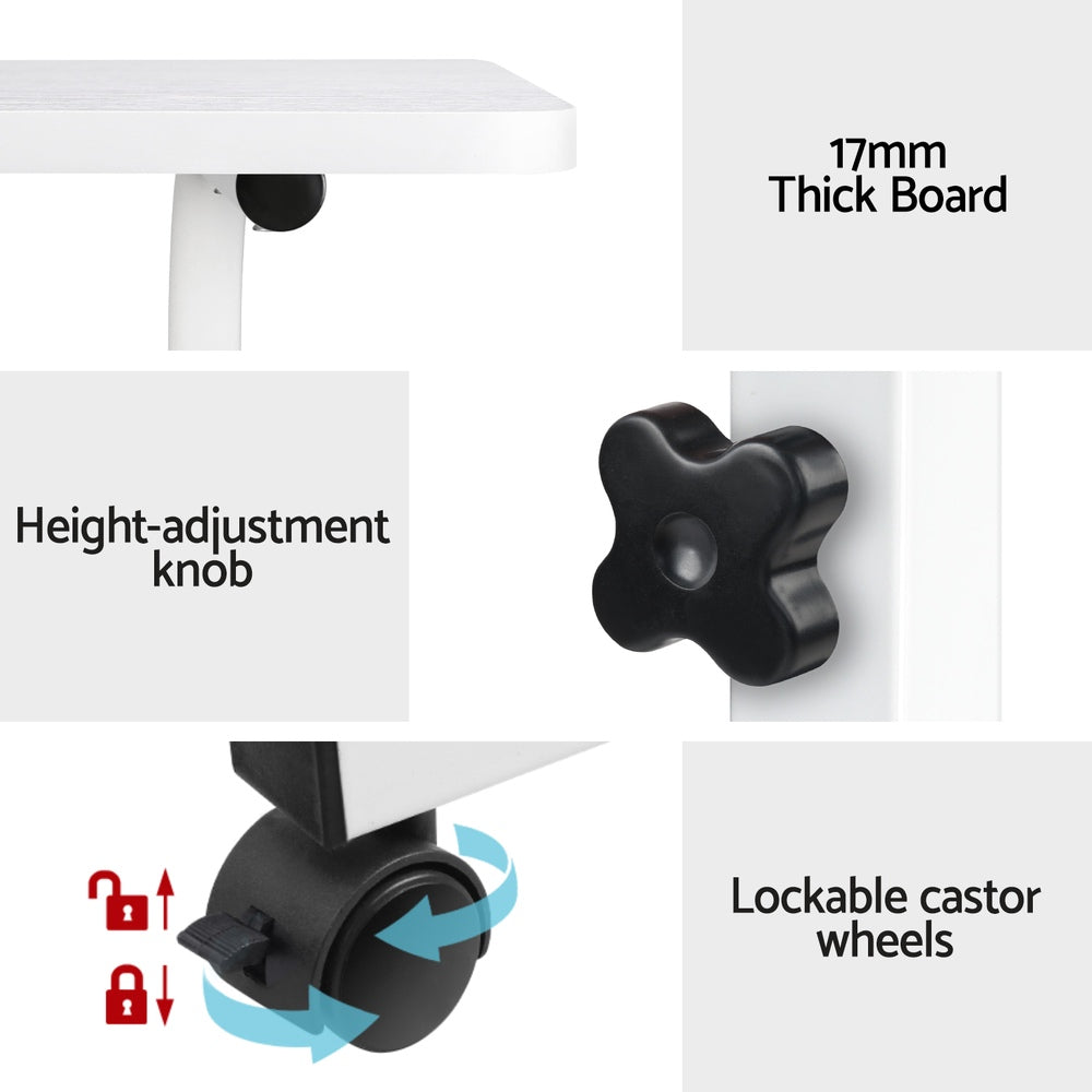 Artiss Laptop Desk Table Adjustable 60CM White-Furniture > Office-PEROZ Accessories