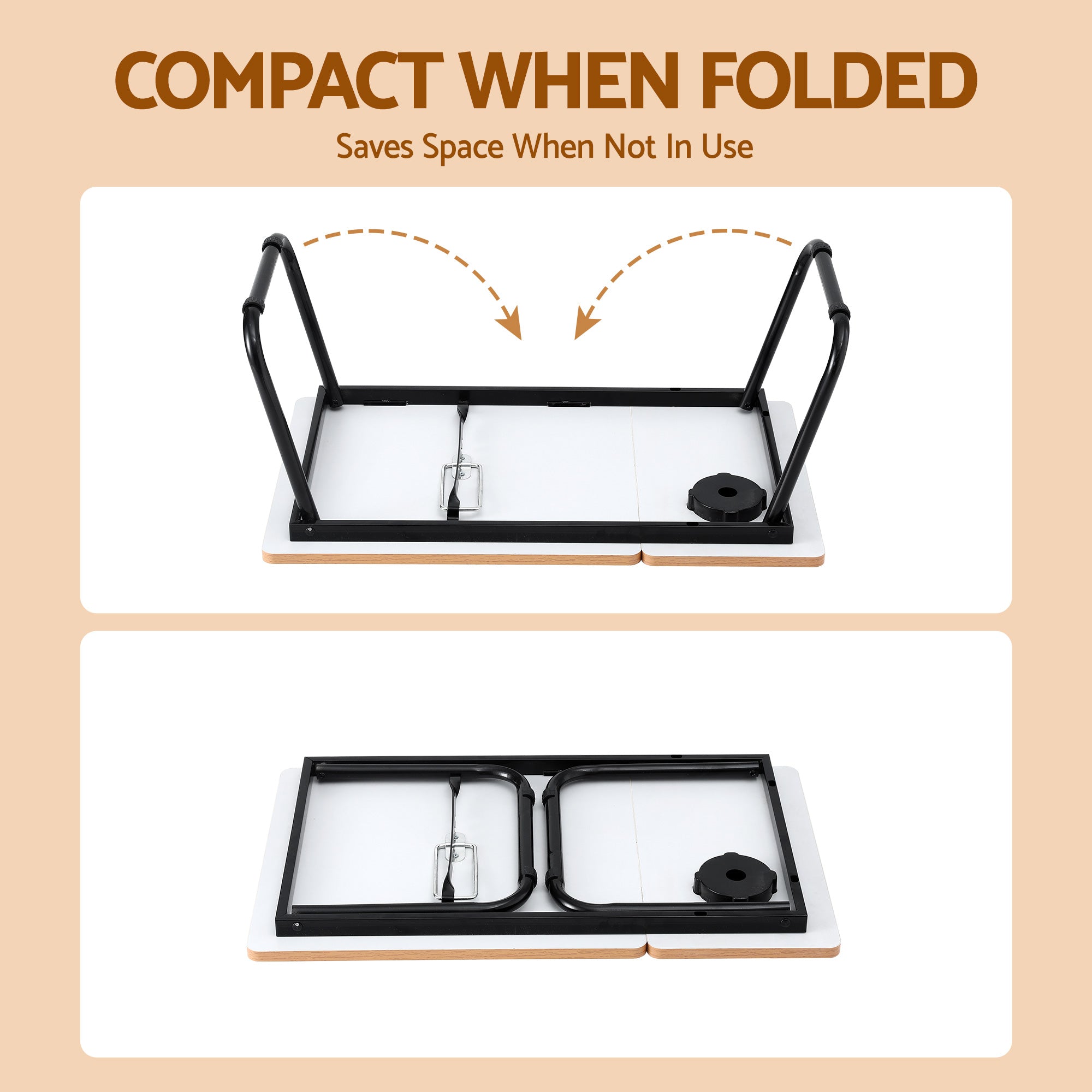 Artiss Laptop Desk Bed Table Foldable Portable Desktop Oak-Electronics > Computers & Tablets > Desktops & Accessories-PEROZ Accessories