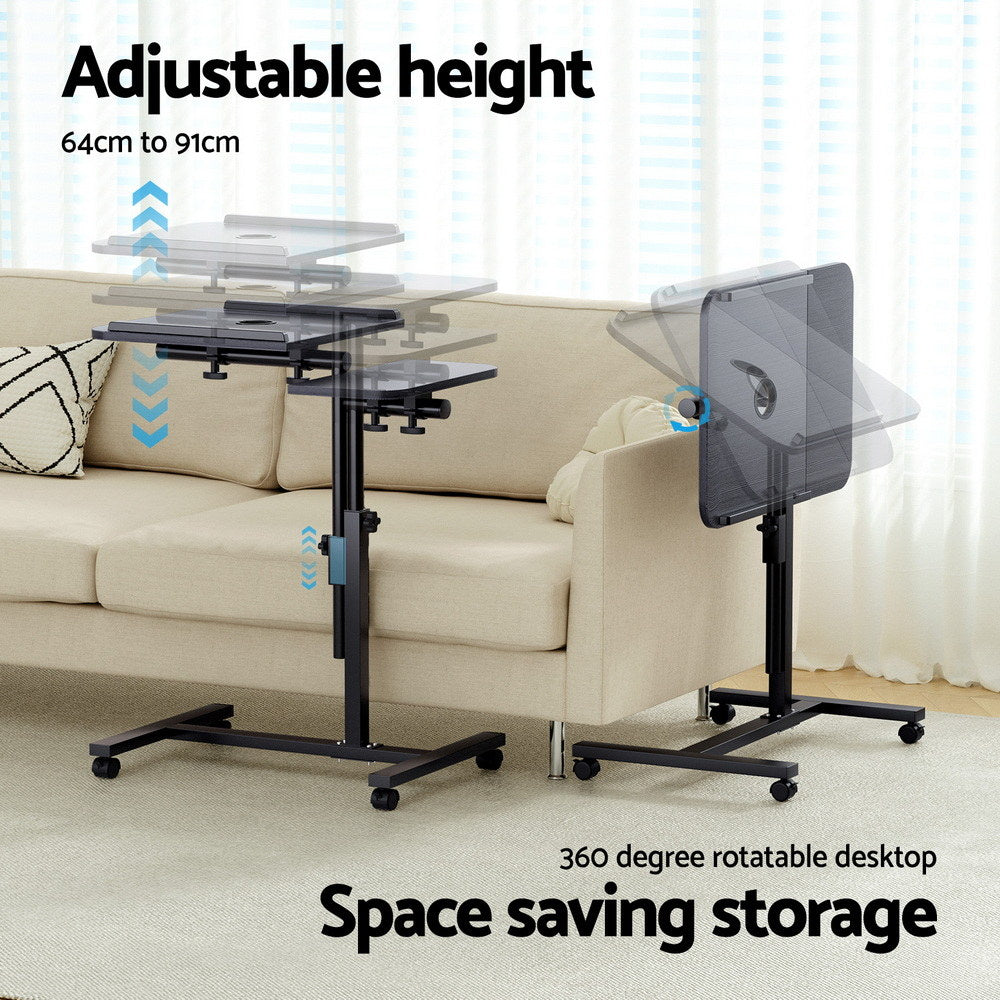 Artiss Laptop Desk Table Fan Cooling Black 60CM-Furniture > Office-PEROZ Accessories