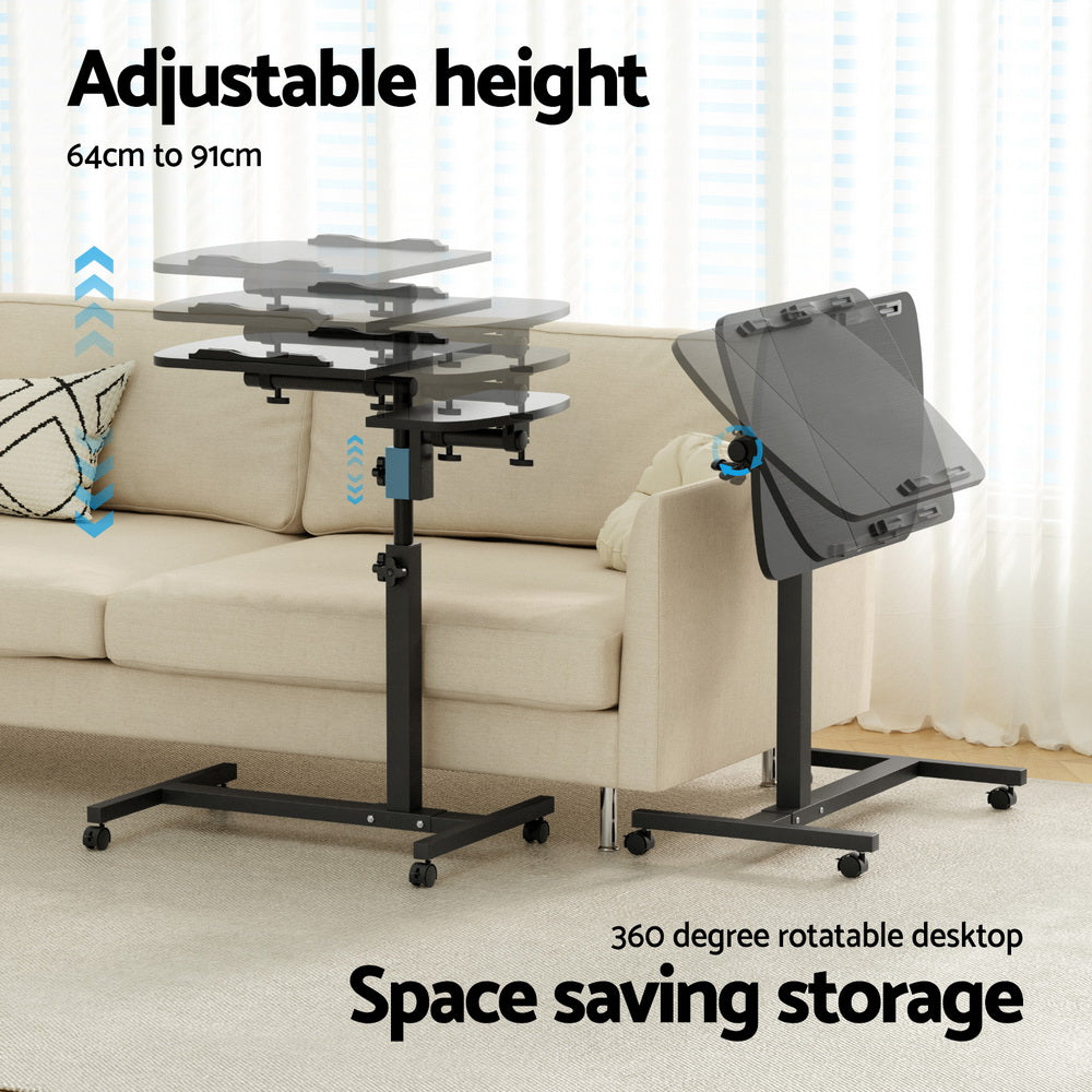 Artiss Laptop Desk Table Fan Cooling Black 60CM-Furniture > Office-PEROZ Accessories