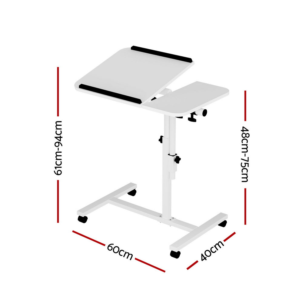 Artiss Laptop Desk Table Fan Cooling White 60CM-Furniture > Office-PEROZ Accessories
