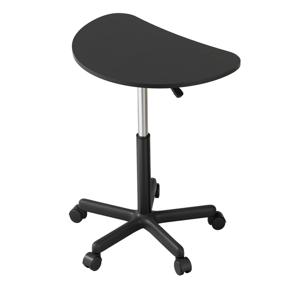 Artiss Laptop Desk Portable Height Adjustable Table Caster Wheels 60CM Black-Furniture > Office-PEROZ Accessories