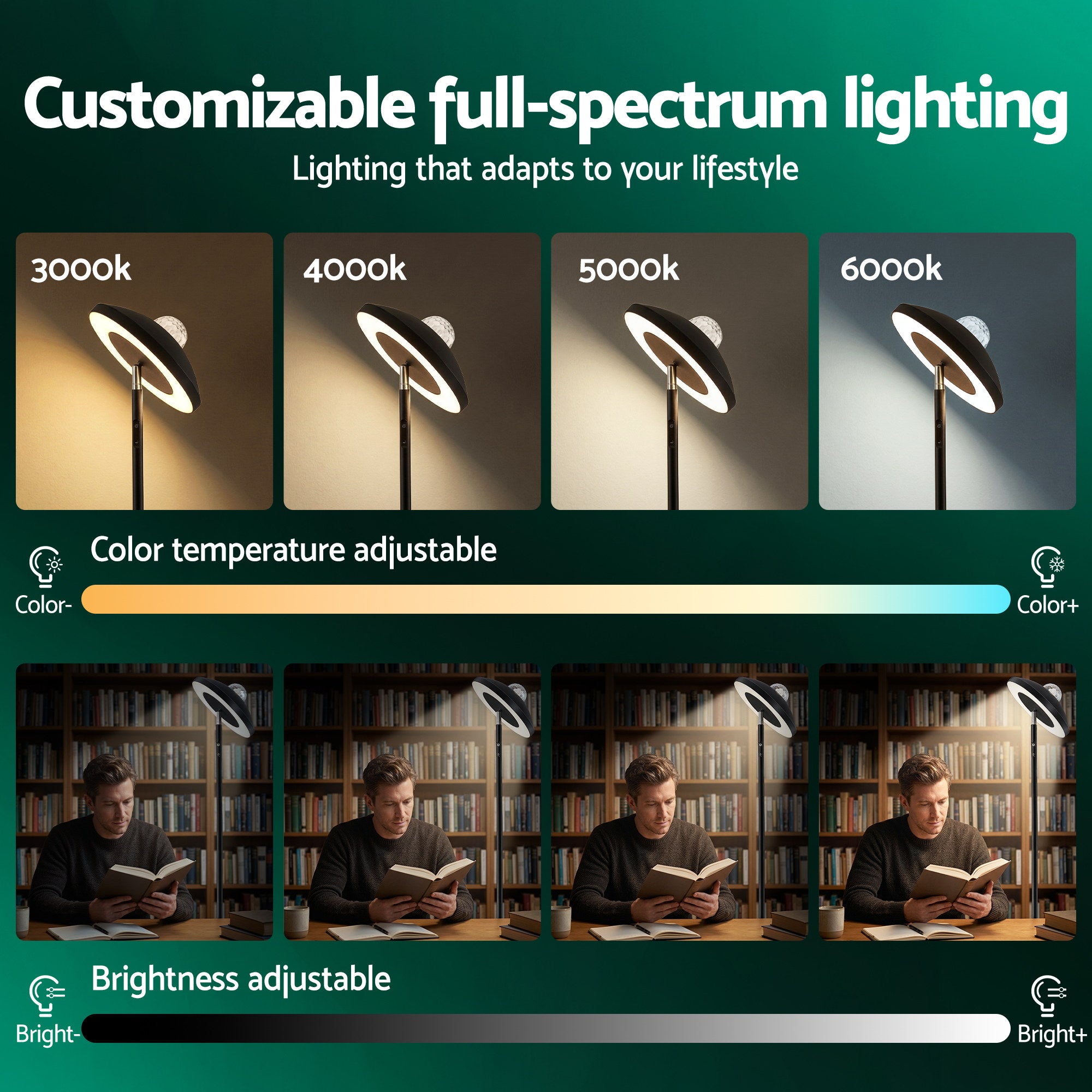 Artiss 2-in-1 LED Floor Lamp with Galaxy Projector &Remote, 178cm Tall Torchiere Standing Light with Dynamic RGB Aurora Stepless 4 Colour Temperatures, 1H Timer for Living Room, Bedroom Kids Room-Home & Garden > Lighting > Floor Lamps-PEROZ Accessories