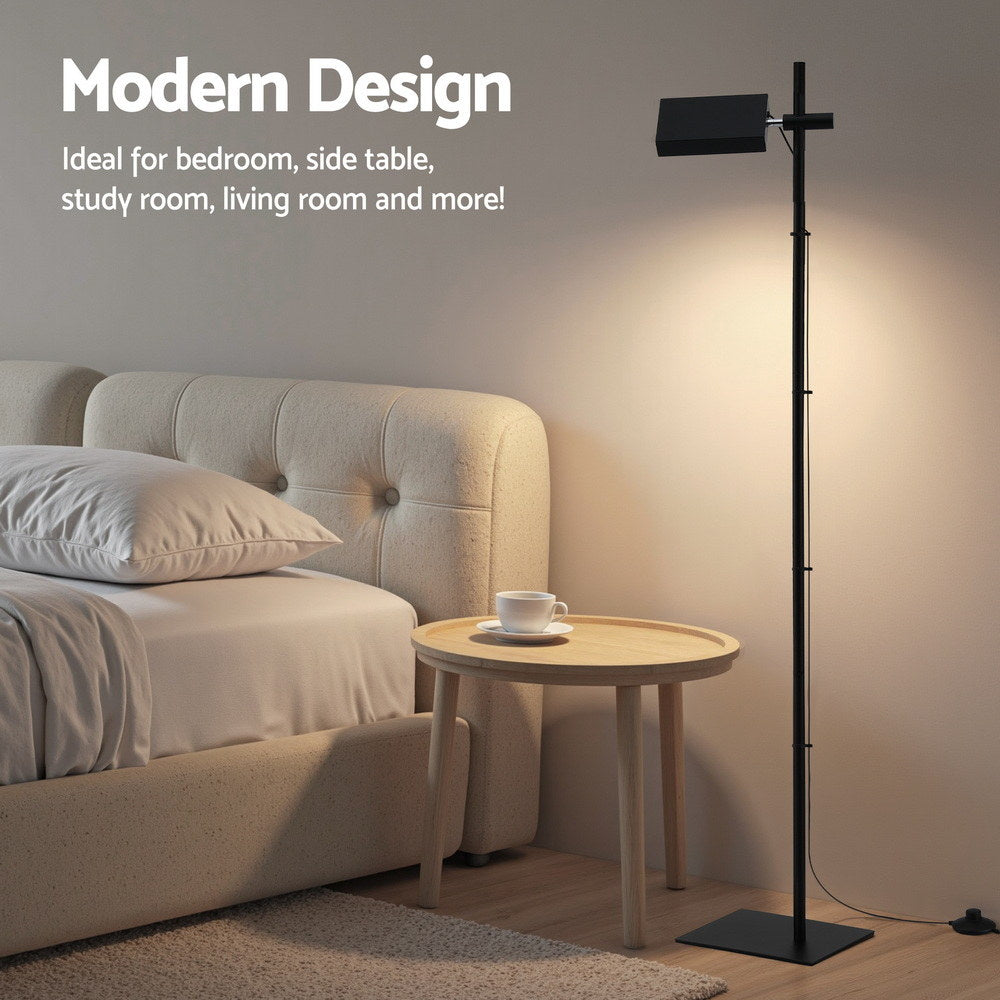Artiss LED Floor Lamp, Modern Reading Lamp 360~ Rotating Adjustable Light Head,12W Standing Lamp for Living Room, Bedroom Office-Home & Garden > Lighting > Floor Lamps-PEROZ Accessories
