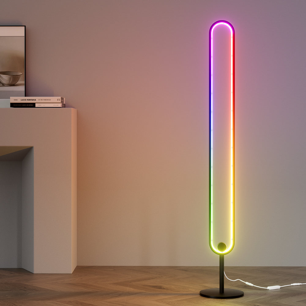 Artiss RGB LED Floor Lamp Remote Control Corner Light Stand Gaming Room 118CM-Furniture > Bedroom-PEROZ Accessories