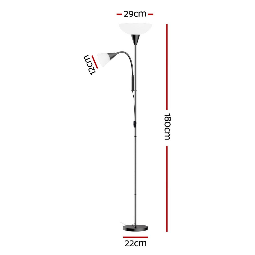 Artiss Floor Lamp Mother and Child Modern Home Living Room Office Reading Black-Home & Garden > Lighting > Floor Lamps-PEROZ Accessories