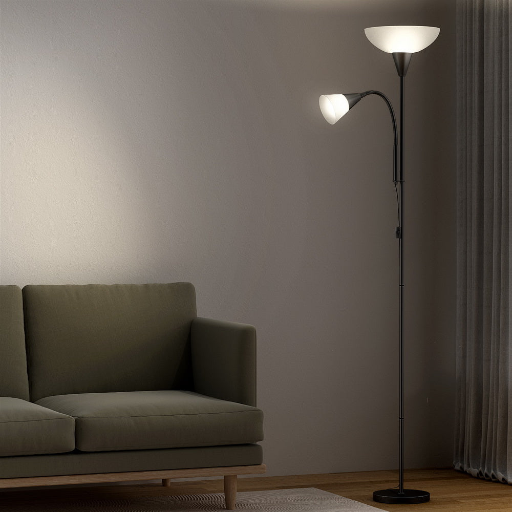 Artiss Floor Lamp Mother and Child Modern Home Living Room Office Reading Black-Home & Garden > Lighting > Floor Lamps-PEROZ Accessories