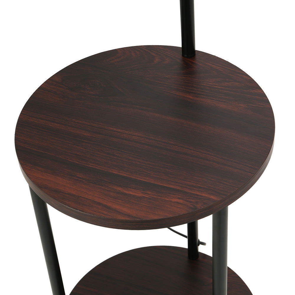 Artiss Floor Lamp 2 Tier Shelf Storage LED Light Stand Home Room Adjustable Head-Furniture > Bedroom-PEROZ Accessories