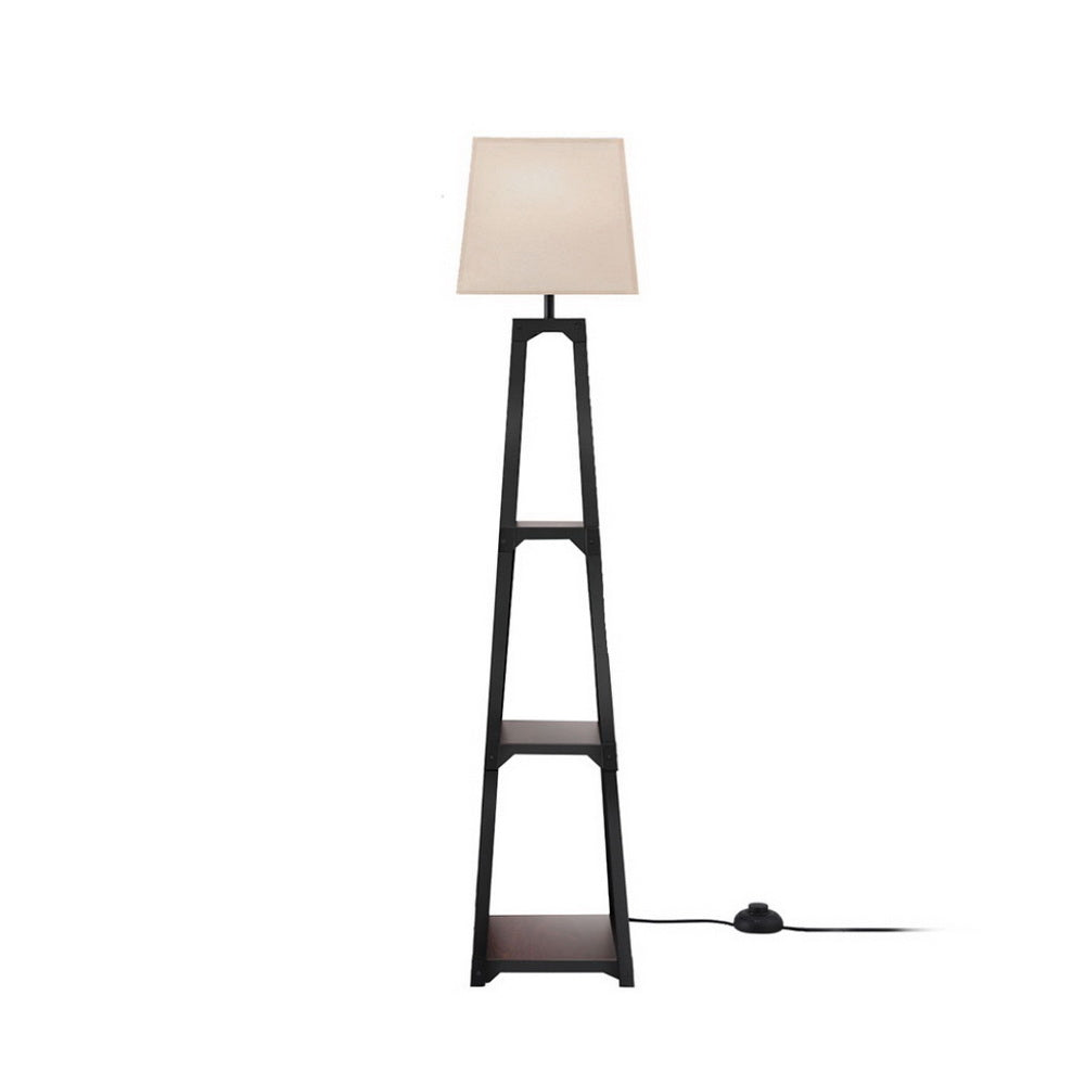 Artiss Floor Lamp 3 Tier Shelf Storage LED Light Stand Home Room Vintage White-Home & Garden > Lighting > Floor Lamps-PEROZ Accessories
