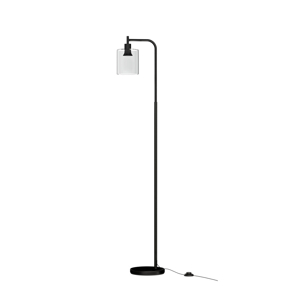 Artiss Floor Lamp Light Stand Modern Home Living Room Office Reading Glass Shade Black-Home & Garden > Lighting > Floor Lamps-PEROZ Accessories