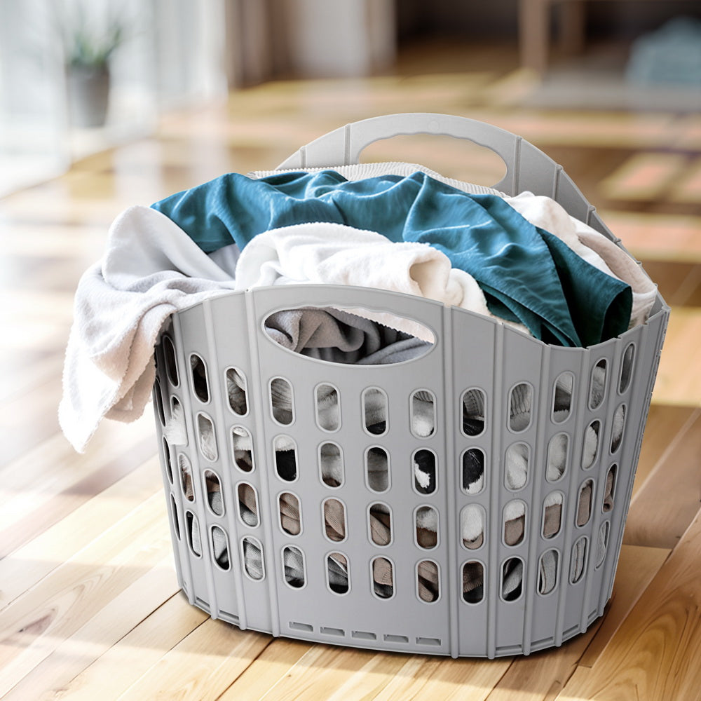 Artiss Laundry Basket Hamper Large Foldable Washing Clothes Storage Organiser-Home & Garden > Laundry & Cleaning-PEROZ Accessories