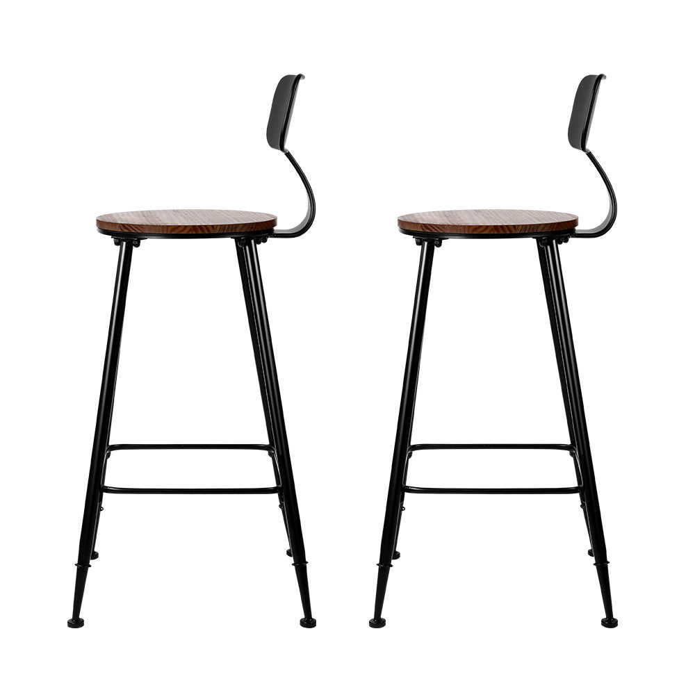 Artiss 2x Bar Stools Vintage Metal Chairs-Bar Stools-PEROZ Accessories