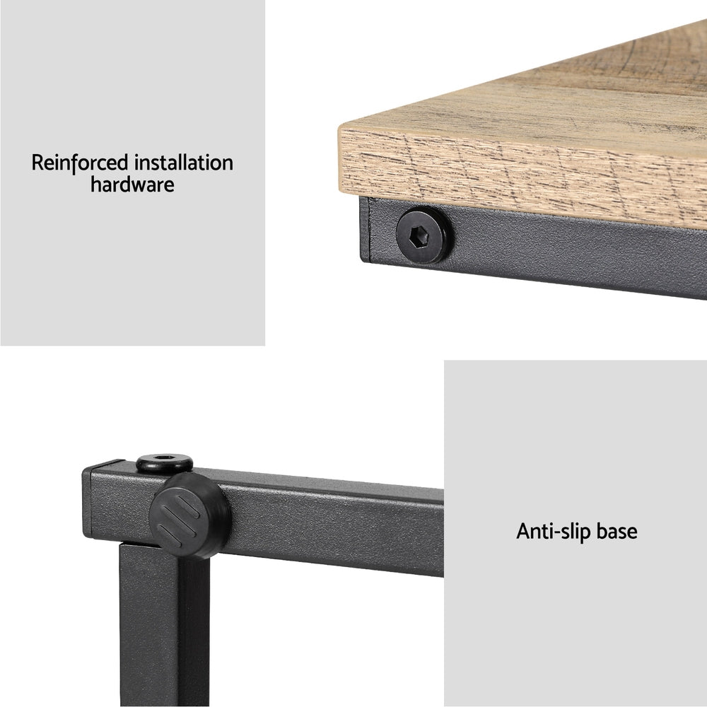 Artiss Coffee Table Side Table Walnut Anika-Furniture > Living Room-PEROZ Accessories