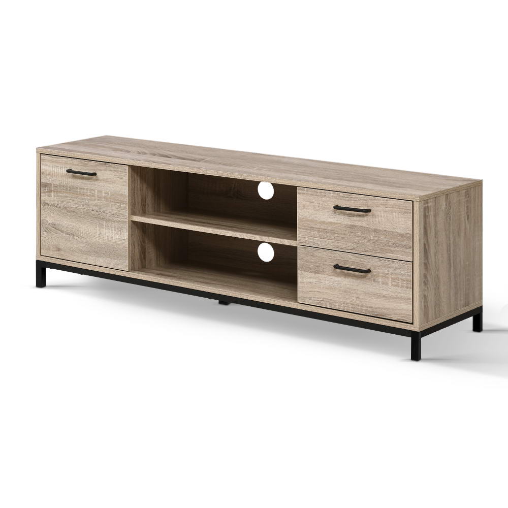 Artiss TV Cabinet Entertainment Unit 132cm Pine Tania-Entertainment Units-PEROZ Accessories