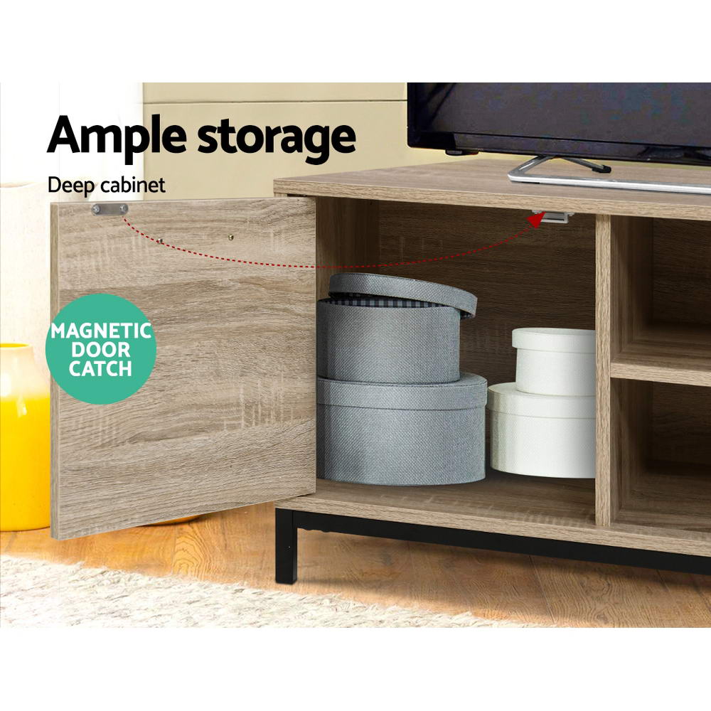 Artiss TV Cabinet Entertainment Unit 132cm Pine Tania-Entertainment Units-PEROZ Accessories