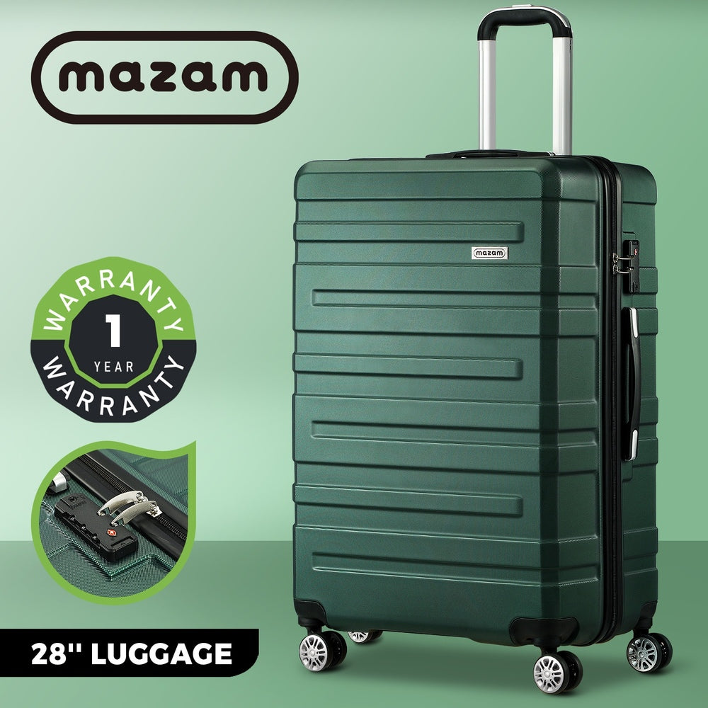 Mazam 28" Luggage Suitcase Trolley Set Travel TSA Lock Storage Hard Case Green-Luggage-PEROZ Accessories