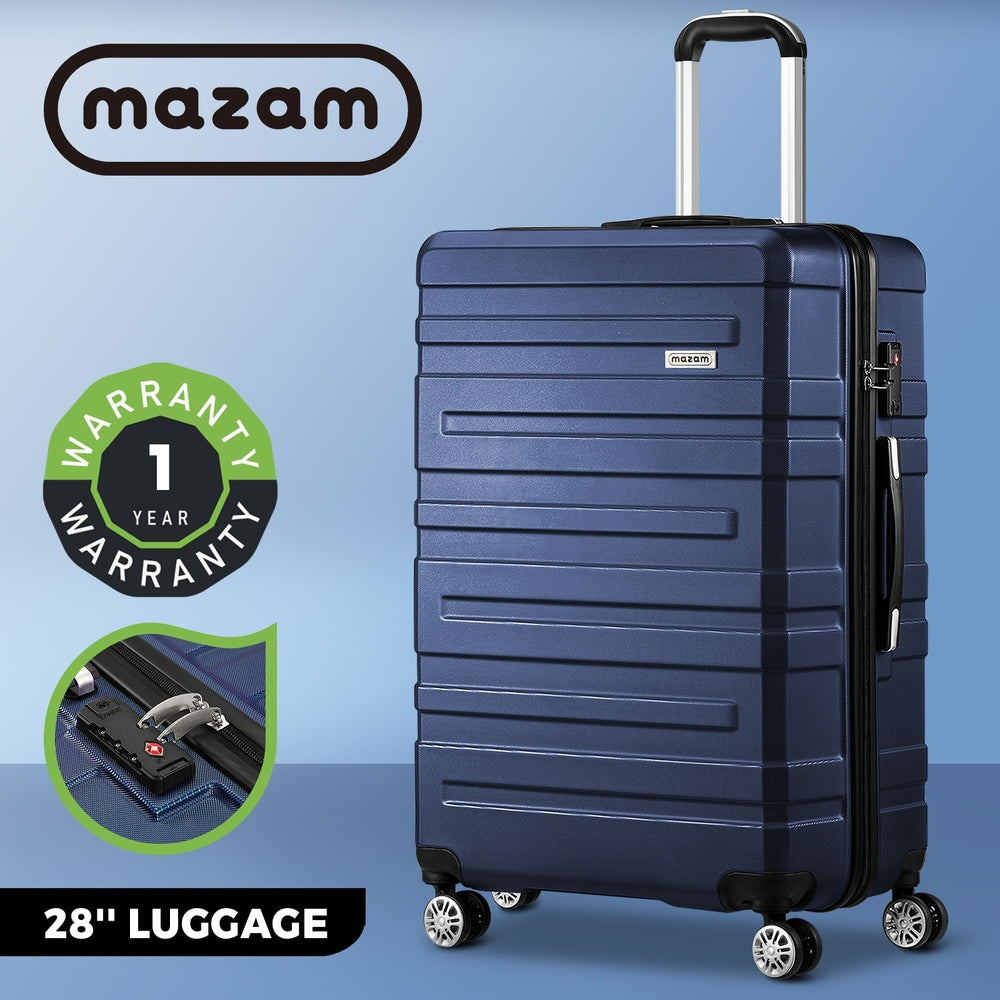 Mazam 28" Luggage Suitcase Trolley Set Travel TSA Lock Storage Hard Case Navy-Luggage-PEROZ Accessories