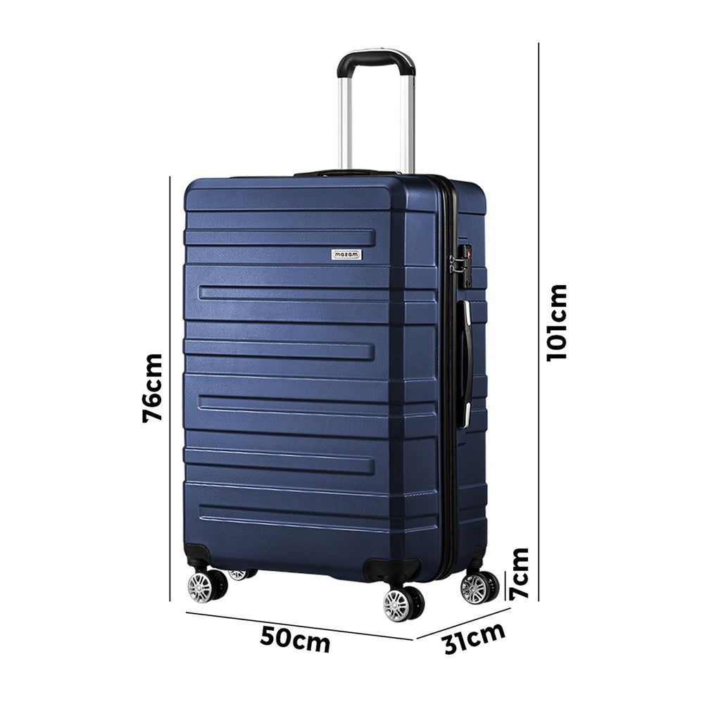 Mazam 28" Luggage Suitcase Trolley Set Travel TSA Lock Storage Hard Case Navy-Luggage-PEROZ Accessories