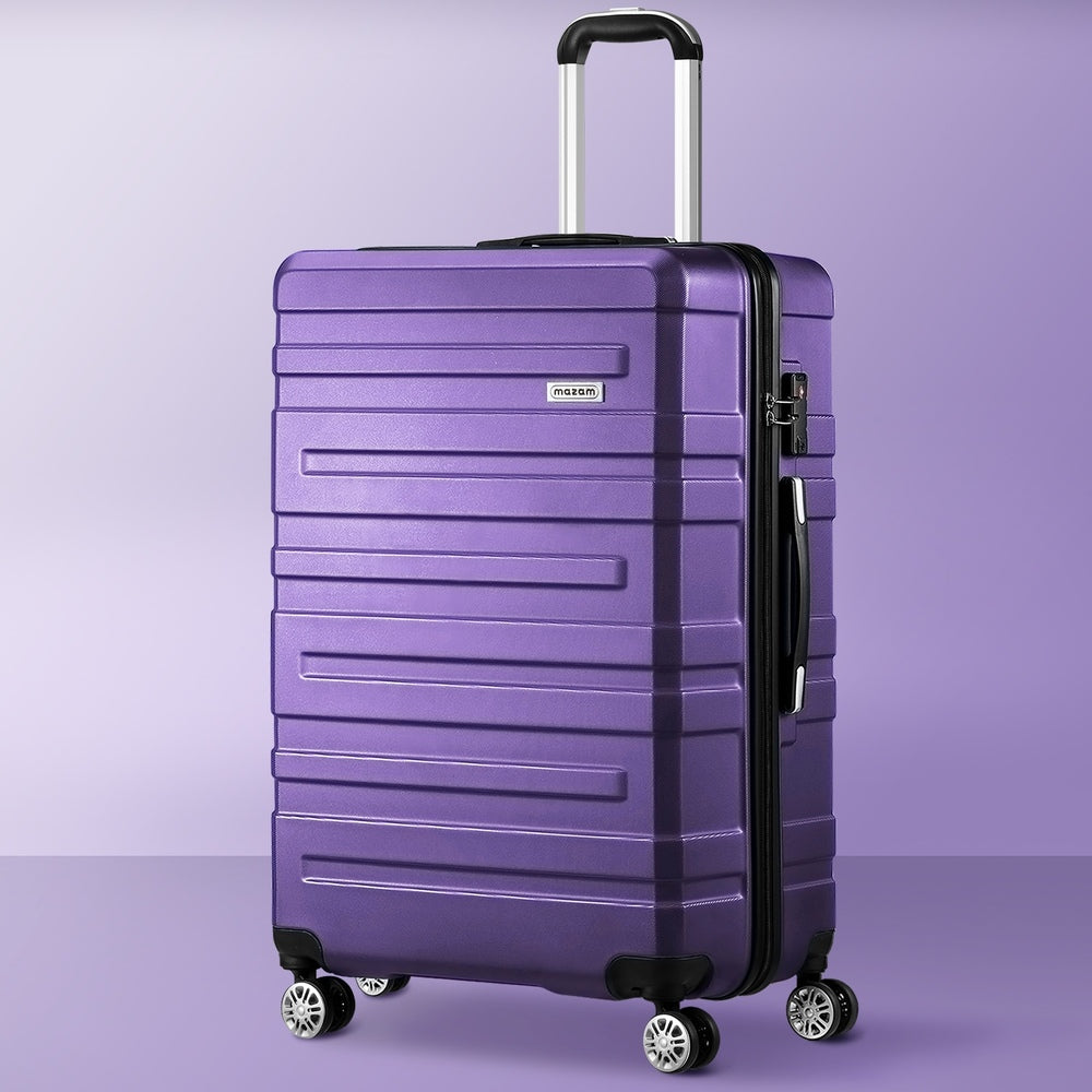 Mazam 28" Luggage Suitcase Trolley Set Travel TSA Lock Purple-Luggage Sets-PEROZ Accessories