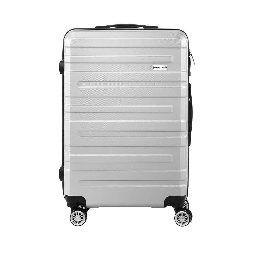 Mazam 28" Luggage Suitcase Trolley Set Travel TSA Lock Storage Hard Case Silver-Luggage-PEROZ Accessories