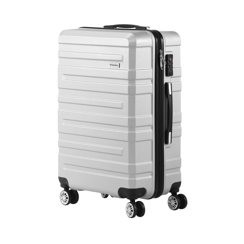 Mazam 28" Luggage Suitcase Trolley Set Travel TSA Lock Storage Hard Case Silver-Luggage-PEROZ Accessories