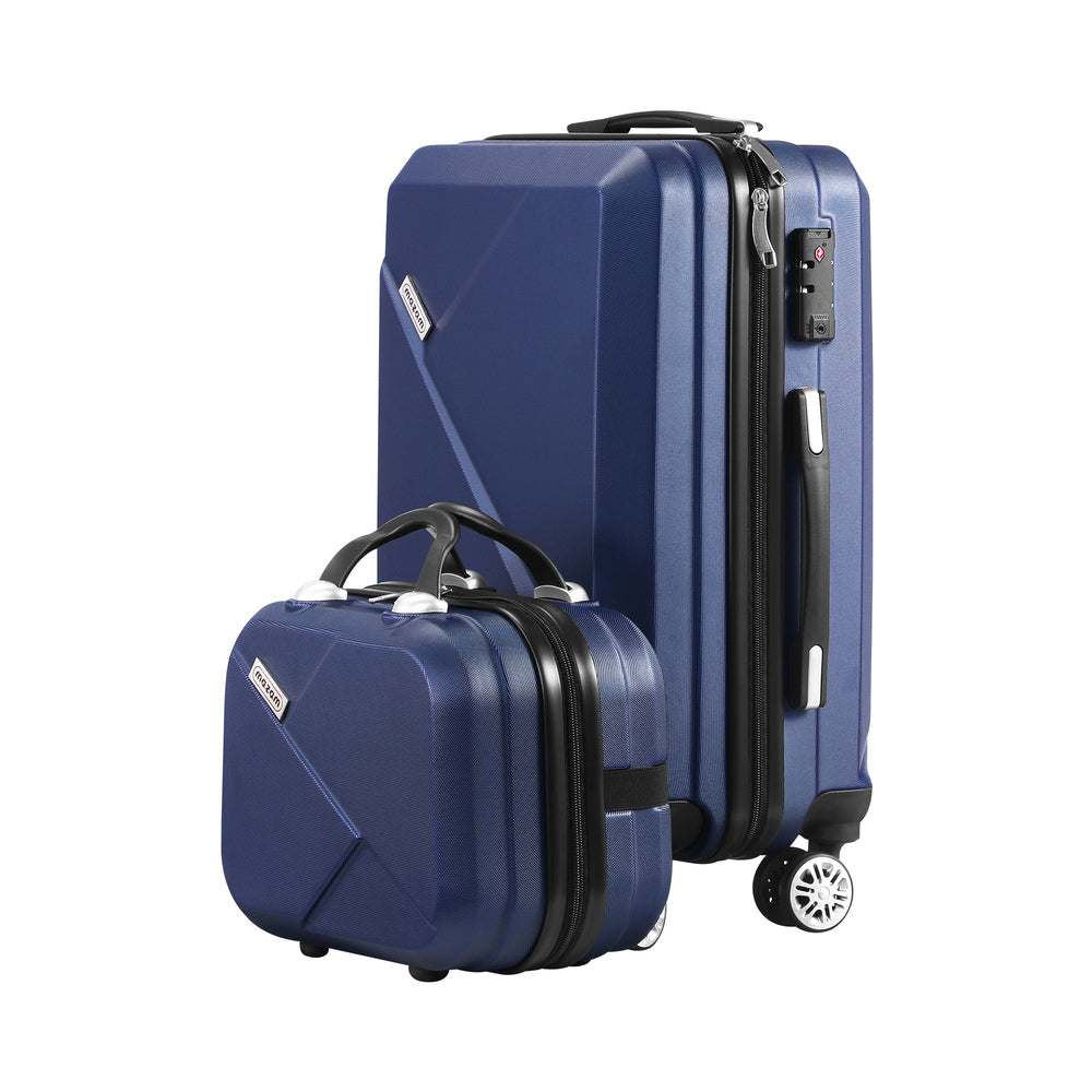 Mazam 2PCS Luggage Suitcase Trolley Set Travel TSA Lock Storage Hard Case Navy-Luggage-PEROZ Accessories