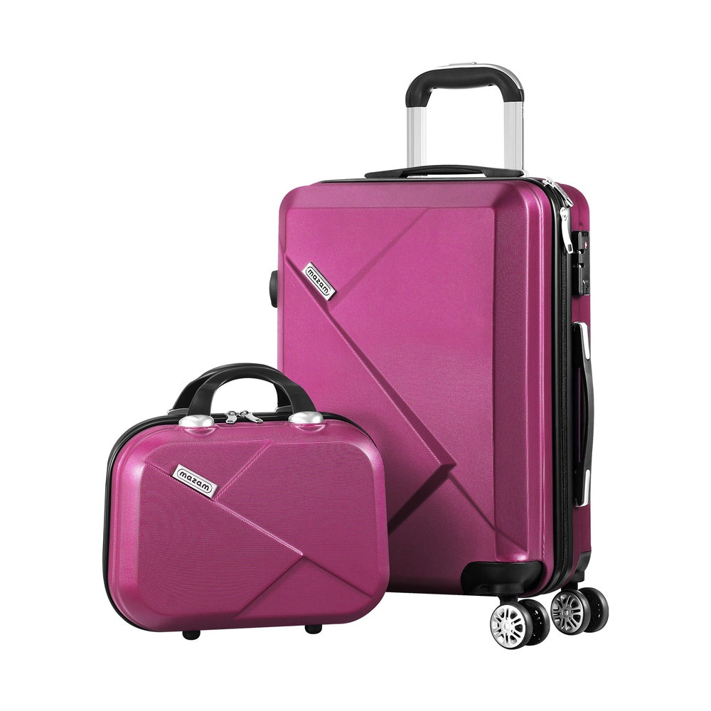 Mazam 28" Luggage Suitcase Trolley Set Travel TSA Lock Red-Luggage Sets-PEROZ Accessories