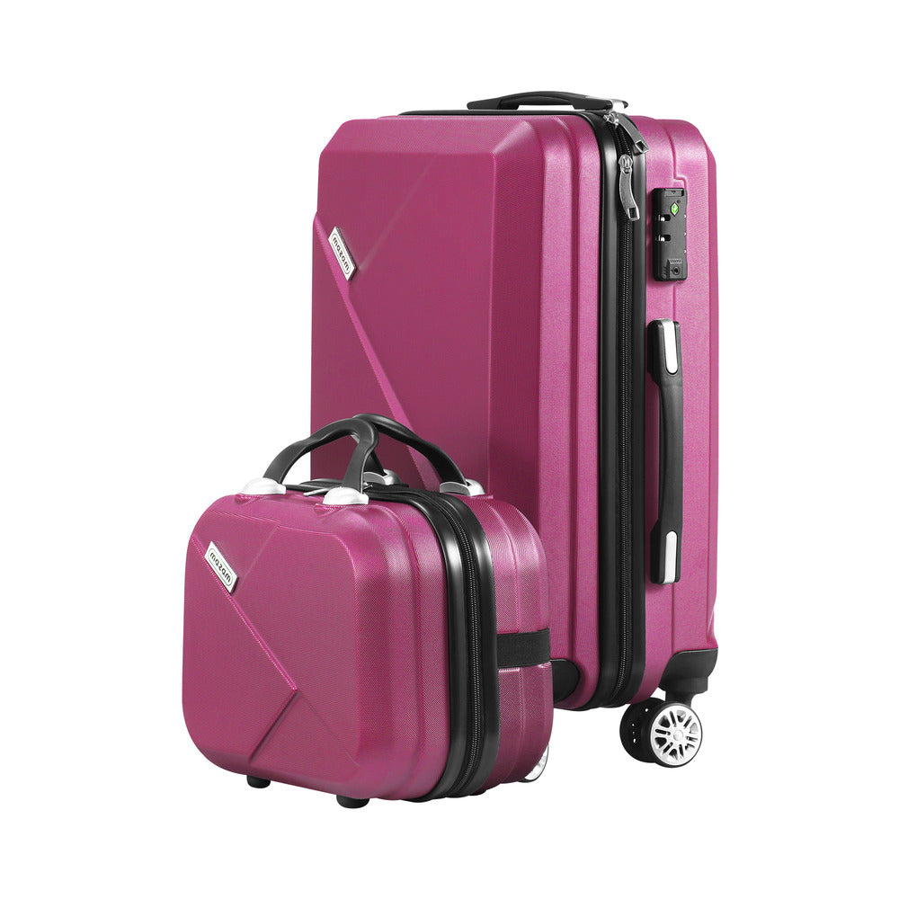 Mazam 28" Luggage Suitcase Trolley Set Travel TSA Lock Red-Luggage Sets-PEROZ Accessories