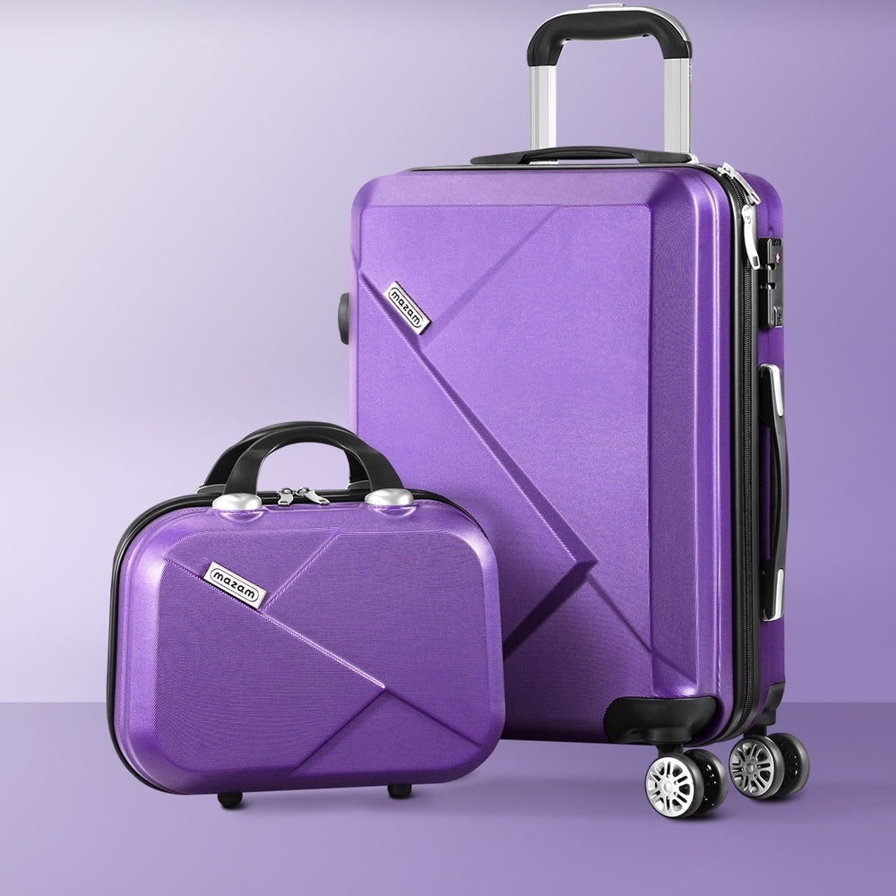 Mazam 2PCS Luggage Set TSA Lock Hard Case Purple-Luggage Sets-PEROZ Accessories