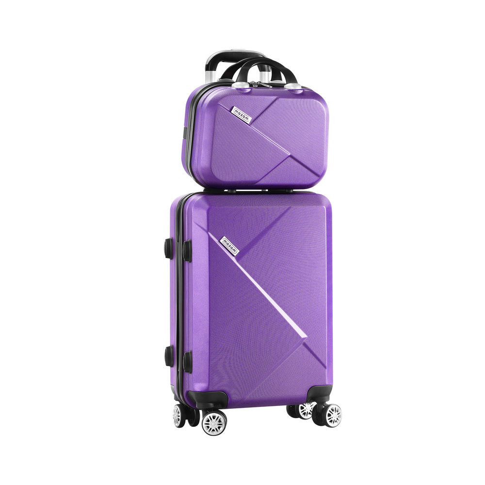 Mazam 2PCS Luggage Set TSA Lock Hard Case Purple-Luggage Sets-PEROZ Accessories