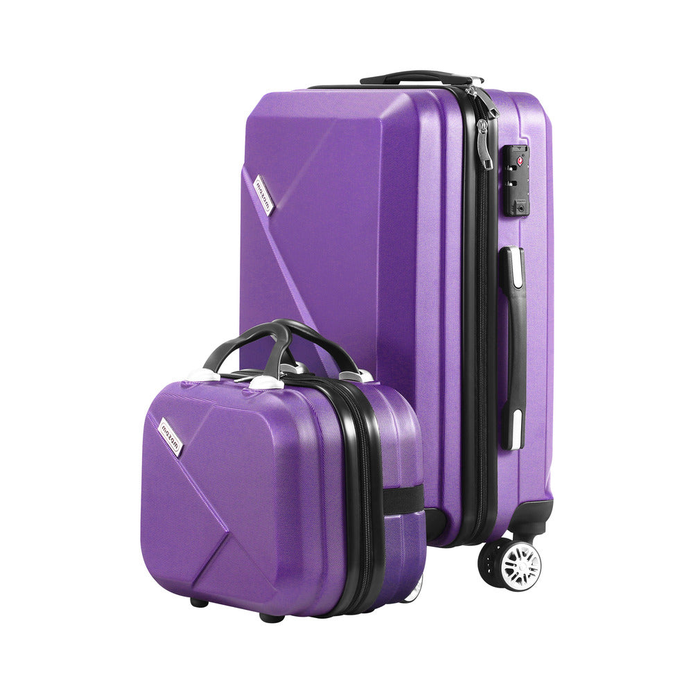Mazam 2PCS Luggage Set TSA Lock Hard Case Purple-Luggage Sets-PEROZ Accessories