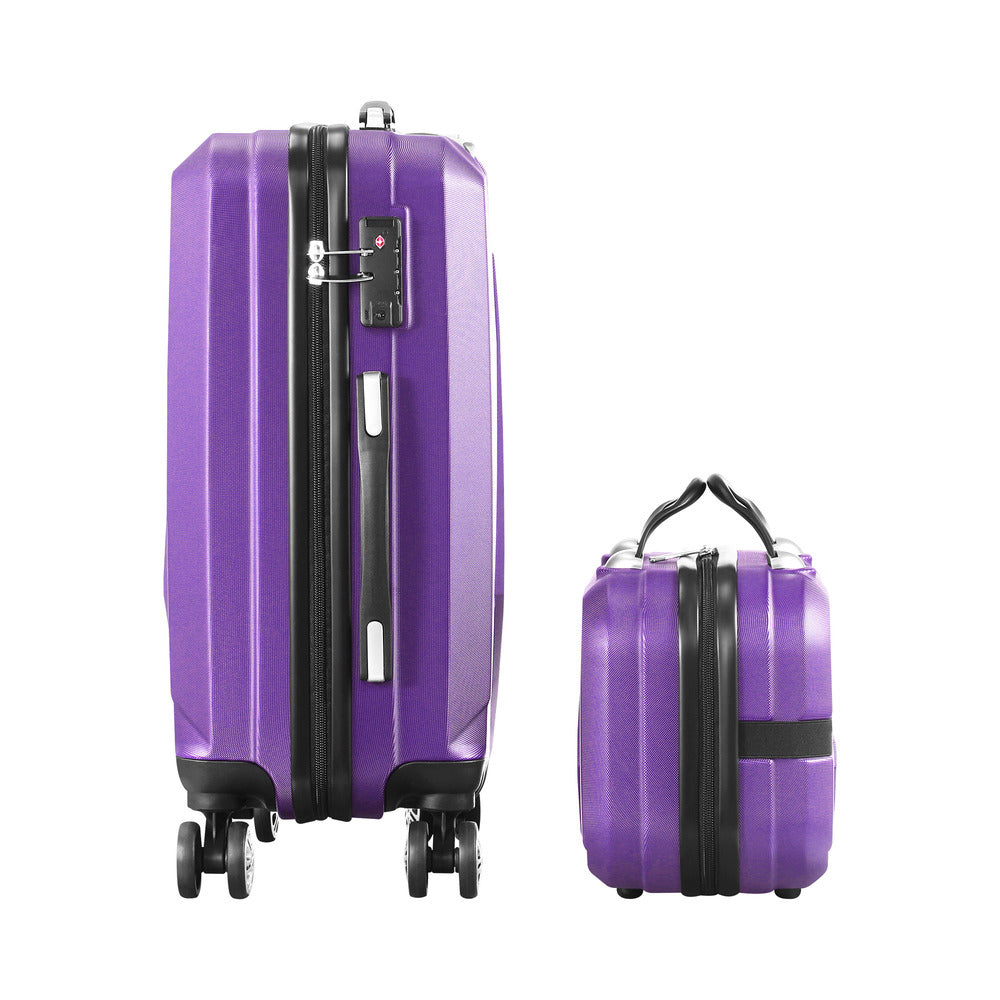Mazam 2PCS Luggage Set TSA Lock Hard Case Purple-Luggage Sets-PEROZ Accessories