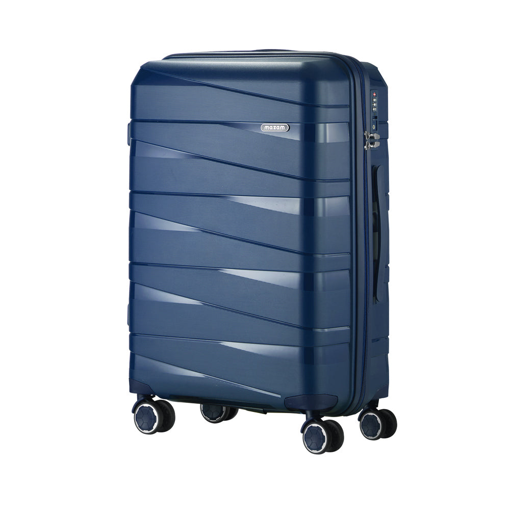 Mazam 28" Luggage Set Travel TSA Lock PP Case Navy-Luggage Sets-PEROZ Accessories