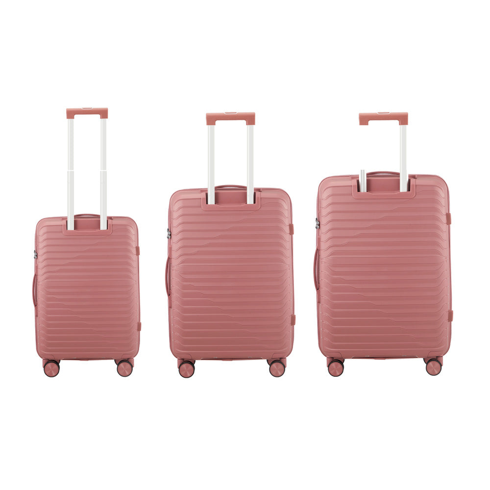 Mazam 3PCS Luggage Suitcase Set TSA Lock Pink PP Case-Luggage Sets-PEROZ Accessories