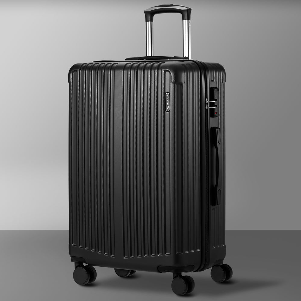 Mazam 28" Luggage Set Travel TSA Lock ABS Case Black-Luggage Sets-PEROZ Accessories