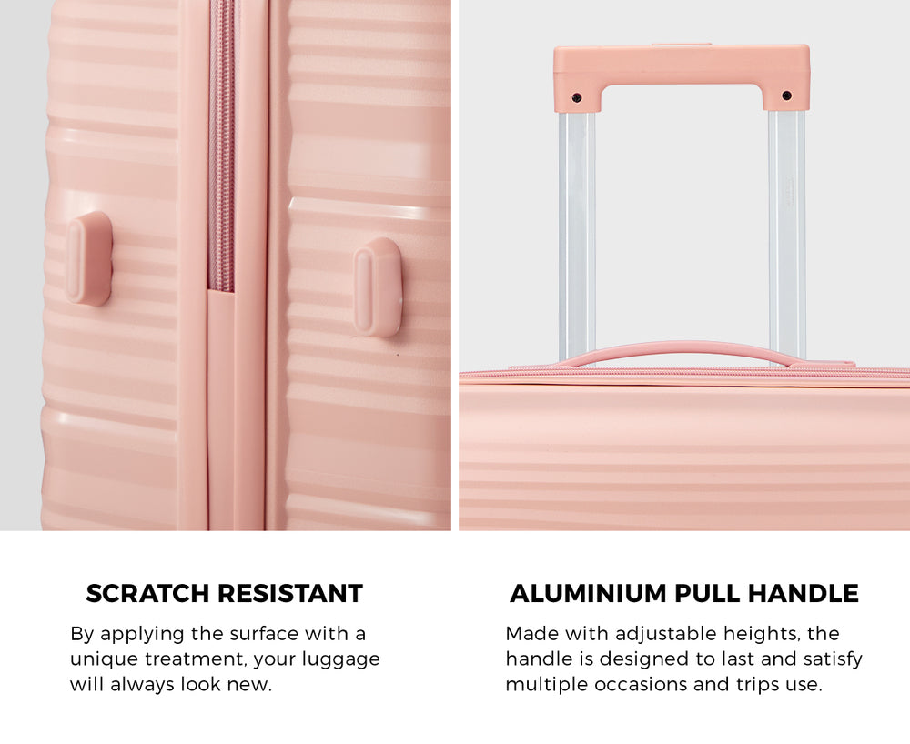 Mazam 3PCS Luggage Suitcase Set PP Case TSA Lock Pink-Luggage Sets-PEROZ Accessories